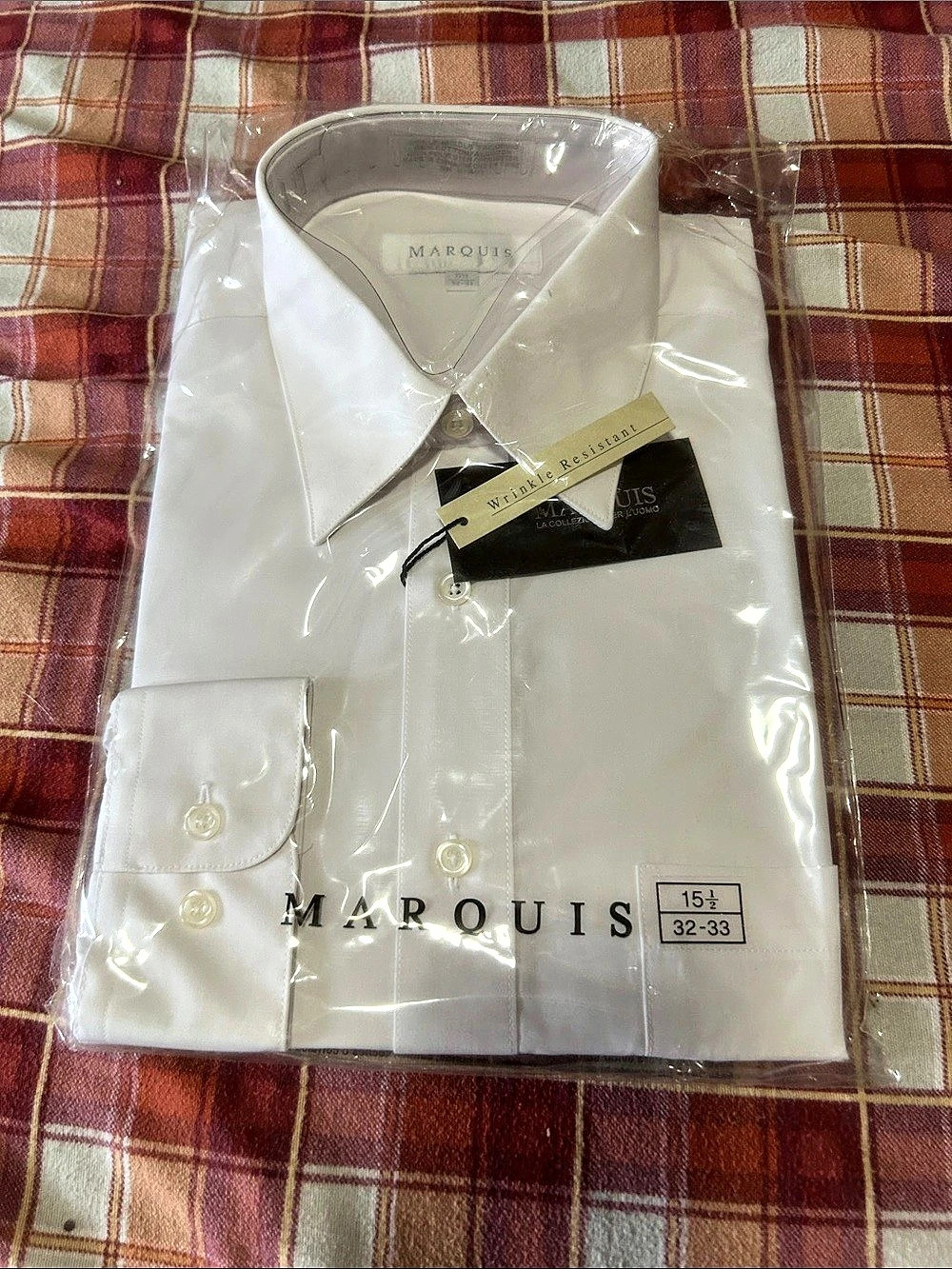 Marquis White Dress Shirt Size 15 1/2 (32-33) NWT